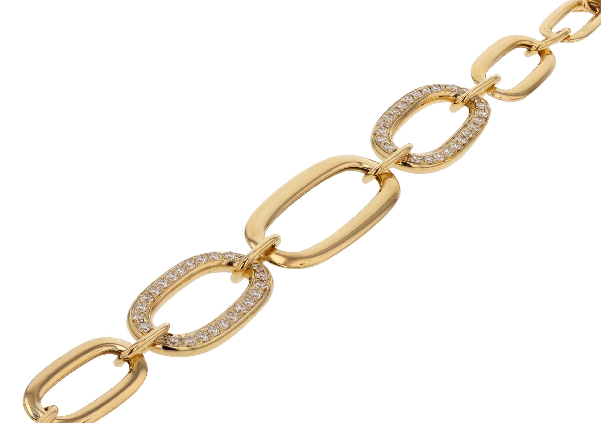 18K yellow gold "Open Link" bracelet with Diamond Pavé (0.97 ctw.) $2525